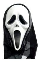 Fantasia Mascara Pânico Com Capuz Halloween- kit 2un