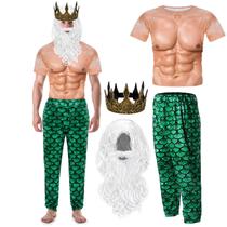 Fantasia masculina Cutecrop Halloween Poseidon Neptune Merman