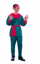 Fantasia masculina de ajudante de Papai Noel, traje RG, verde, vermelho, tamanho único