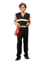 Fantasia masculina de bombeiro RG Costume Plus Size