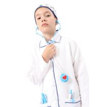 Fantasia MÉDICO AZUL Infantil jaleco touca BRINDE MALETA Fantasia MÉDICO AZUL Infantil jaleco touca BRINDE MALETA