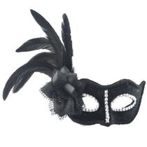 Fantasia: meia máscara facial Fleuron Party Face Cover Venice Black