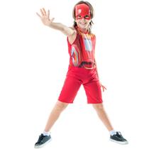 Fantasia Menino de Ferro Infantil com Mascara Tam. P M G GG Fantasia Menino de Ferro Infantil com Mascara Tam. P M G GG