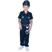 Fantasia menino policial com acessórios muvilê