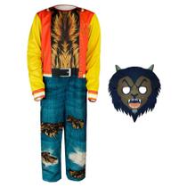 Fantasia Michael Jackson Lobo Infantil Thriller Com Máscara