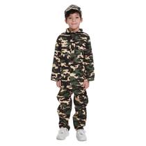 Fantasia Militar Infantil Camuflada Completa com Boné Fantasia Militar Infantil Camuflada Completa com Boné
