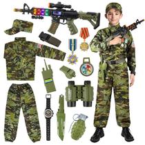 Fantasia militar infantil Metemot Military Army com brinquedos militares para meninos Fantasia militar infantil Metemot Military Army com brinquedos militares para meninos
