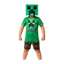 Fantasia Mine Criança craft Infantil com Máscara ( dos 2 aos 9 anos ) Fantasia Mine Criança craft Infantil com Máscara ( dos 2 aos 9 anos )
