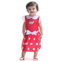 Fantasia Minnie Bebê Vermelha Vestido Minnie Vermelho Baby 1 e 2 anos Licenciado Sulamericana 922014
