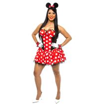Fantasia Minnie Luxo Feminina Adulto Fantasia Minnie Luxo Feminina Adulto