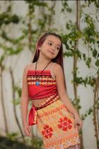 Fantasia Moana Menina Festa Infantil - Acessórios Vendidos Separadamente