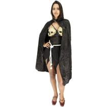 Fantasia Morte Adulto Feminina Luxo Com Capa