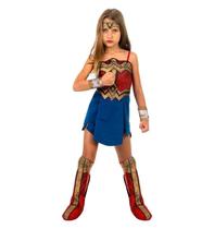 Fantasia Mulher Maravilha Infantil Luxo - Batman vs Superman Fantasia Mulher Maravilha Infantil Luxo - Batman vs Superman