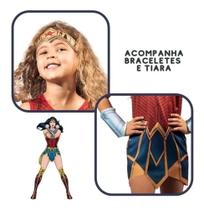 Fantasia Mulher Maravilha Infantil Original com Acessórios - Baby Brink