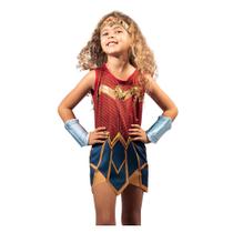 Fantasia Mulher Maravilha Infantil Pop com Acessórios