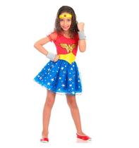Fantasia Mulher Maravilha Princesa Infantil Luxo