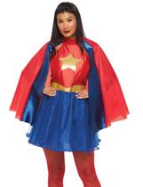 Fantasia Mulher Star Adulta Vestido Carnaval Feminino + Capa Fantasia Mulher Star Adulta Vestido Carnaval Feminino + Capa
