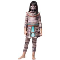 Fantasia Múmia Cleópatra Infantil Halloween Menina Fantasia Múmia Cleópatra Infantil Halloween Menina