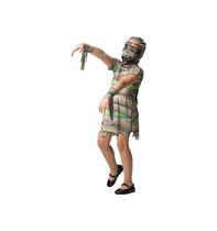 Fantasia Múmia Nefertiti Infantil Com Máscara e Faixas de Halloween Fantasia Múmia Nefertiti Infantil Com Máscara e Faixas de Halloween