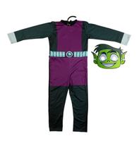 Fantasia Mutano Infantil Jovens Titãs Longa Com Máscara