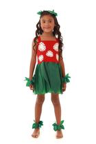 Fantasia Muvilê Lilo Stitch Menina Havaiana + Tiara de Folhas (1/2/3/4/6/12)