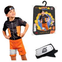 Fantasia Naruto Masculina Infantil Com Bandana