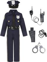 Fantasia Neilyoshop Kids Police Cop para meninos de 3 a 12 anos e acessórios