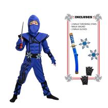 Fantasia Ninja Azul Aterrorizante para Criança - Spooktacular Creations (Extra-Grande)