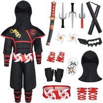Fantasia Ninja Bosvin para meninos e meninas de 10 a 12 anos com brinquedos