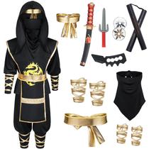 Fantasia Ninja Bosvin para meninos e meninas de 6 a 7 anos com brinquedos Fantasia Ninja Bosvin para meninos e meninas de 6 a 7 anos com brinquedos