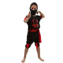 Fantasia Ninja Preto Infantil Masculino - Jade Fashion