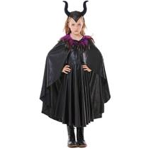 Fantasia OBEEII Kids Girls Halloween Witch Devil Black 5-7 anos