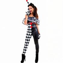 Fantasia Palhaça Assassina Adulto Halloween Heart Girls Fantasia Palhaça Assassina Adulto Halloween Heart Girls