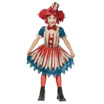 Fantasia Palhaça com Sangue Infantil Halloween Assustadora Fantasia Palhaça com Sangue Infantil Halloween Assustadora