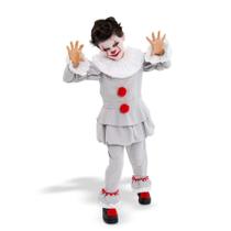 Fantasia Palhaço It Infantil Circo Macabro Assassino Assustador Cosplay Pennywise Festa Halloween Medo Terror Dia das Bruxas