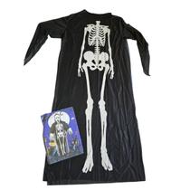 Fantasia Pânico Caveira Manto Esqueleto Halloween preta - xiao