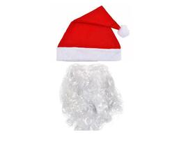 Fantasia papai noel gorro e barba natal festas