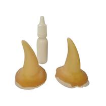 Fantasia Par de Chifre Diabo realista pontudo + Cola 10ml Fantasia Par de Chifre Diabo realista pontudo + Cola 10ml