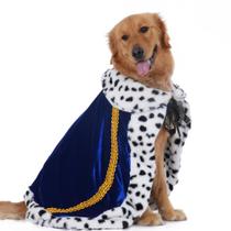 Fantasia para animais de estimação Lovelyshop Lux Fur Blue Cat Dog Cloak Halloween