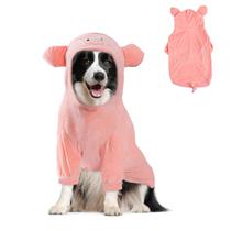 Fantasia para animais de estimação NACOCO Pig com capuz rosa quente XL