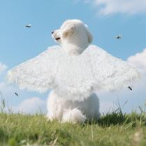 Fantasia para cachorro Onmygogo Funny Faux Feather Wing Size L