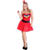 Fantasia Passaro Vermelho Angry Birds Adulto - Heat Girls Fantasia Passaro Vermelho Angry Birds Adulto - Heat Girls