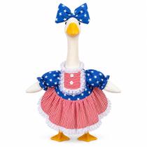 Fantasia Patriótica para Ganso de Varanda Yeweian 23" Vermelho Branco e Azul Fantasia Patriótica para Ganso de Varanda Yeweian 23" Vermelho Branco e Azul