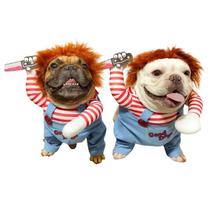 Fantasia Pet Chucky Cachorro Gato Faquinha Terror Divertido