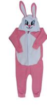 Fantasia pijama kigurum soft coelho rosa - infantil