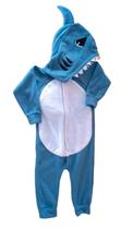 Fantasia pijama kigurum soft tubarao buddy azul - adulto