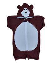 Fantasia pijama kigurumi urso marrom -adulto