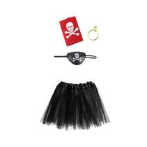 Fantasia Pirata Adulto e Infantil 4 Peças Carnaval Festas