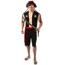 Fantasia Pirata Colete Adulto Masculino - Jade Fashion