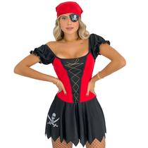 Fantasia Pirata Feminino Adulto Festa Carnaval Halloween - Fashion Fantasy